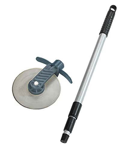 Maximex Coupe-bordures pelouse roulette Cut - Coupe-bords de pelouse avec protection contre les blessures par coupure, Acier inoxydable, 5.5 x 72-139 x 15 cm