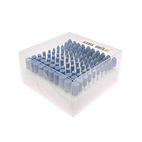 RAMS BRALIN 100 pcs/Box Mounted Points Grinding Head Polishing Bobs 1/8