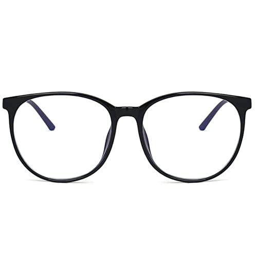 Image of Shiratori Retro Round Blue Light Blocking Glasses for Women Men, Lightweight Metal Temple Eyeglasses