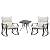 HOMPUS 3 Piece Outdoor Rocking Conversation Set, Patio Rocker Chair Set with Beige Cushions & Side Table, Weather Resistant Furniture Sets for Small Porch & Backyard
