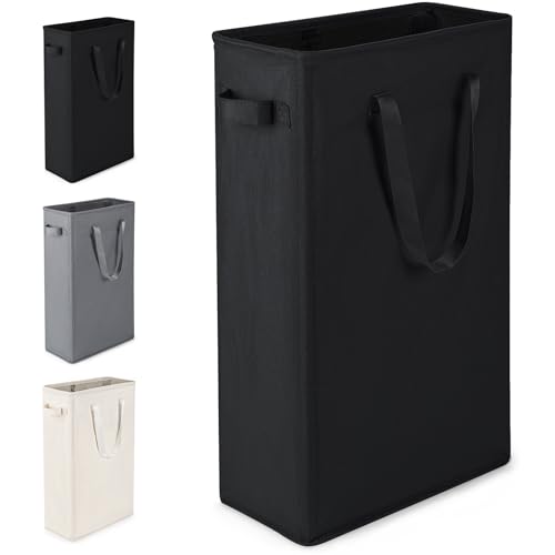 Virklyee Panier à Linge Mince Panier à linge en tissu Oxford Pliable Panier à Linge Corbeille a Linge pour chambre à coucher, salle de bain, chambre d'enfant...