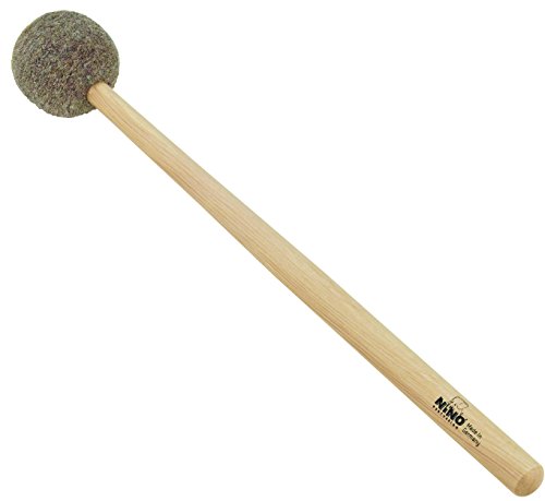 NINO Percussion - Hand Percussion Mallet 10' (25,40 cm) Natur Fell Medium Hart (NINO970)