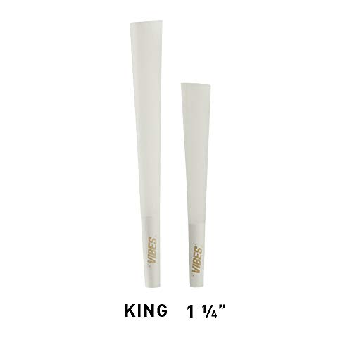 Vibes Rolling Papers King Size Pre Rolled Hemp Cone, With Natural Arabic Gum, Chlorine Free Technology- 3 Pack 9 Cones (Hemp) #TOP4