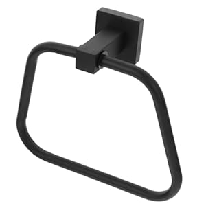 Brightfufu Modern Handtuchring Matt-Schwarz