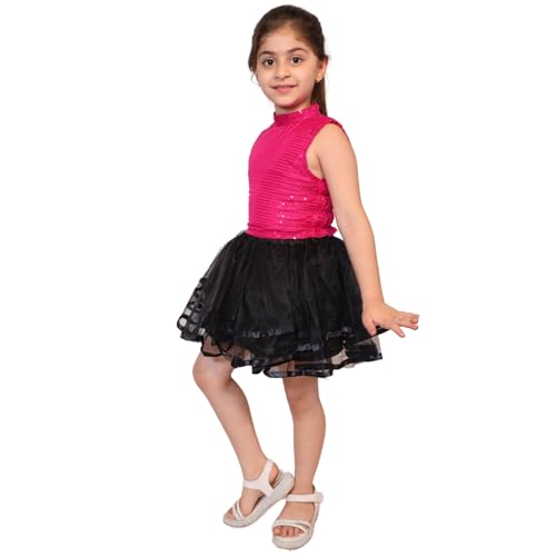 Image of Kaku Fancy Dresses Western Dance Top for Kids Halter Neck Top For Annual Function (ONLY TOP) - Skirt not included