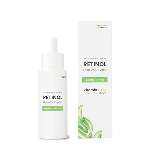 Swedish Nutra Anti-Ageing Retinol Face Serum, 30 ml, White/Yellow, 30 ml (Pack of 1)