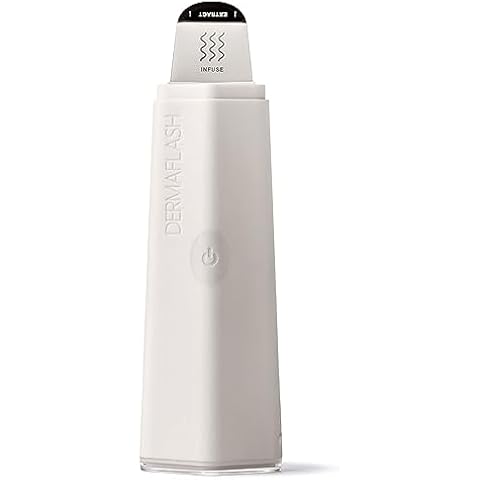 DERMAFLASH DERMAPORE+ Skin Care Device, Ultrasonic 2-in-1 Pore Extractor and Skincare Infuser, Stone Cover