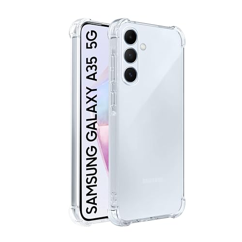 Image of CEDO Samsung Galaxy A35 (5G) Bumper Case | Soft Jel Flexible Thin Full Protection Shock Proof Clear TPU Back Case Cover for Samsung Galaxy A35 (5G) (Transparent)