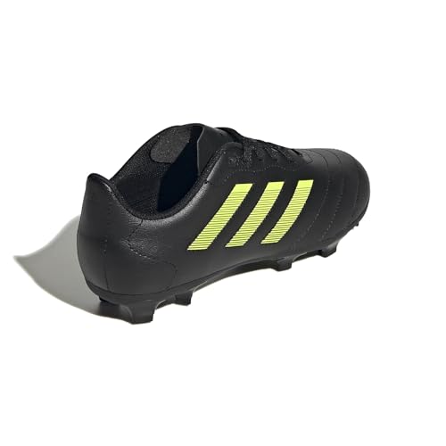 adidas Tênis de futebol infantil Goletto VIII Firm Ground, Preto/limão lúcido/preto, 16