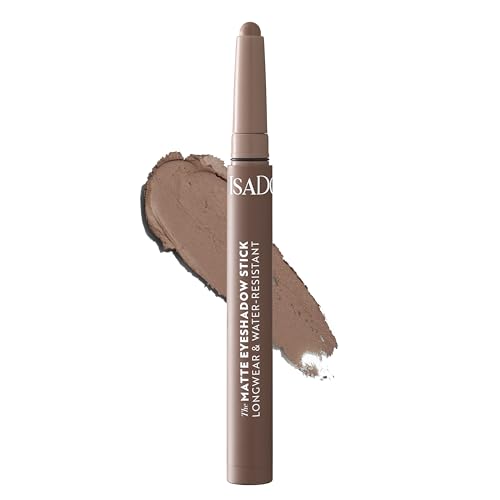 IsaDora The Matte Eyeshadow Stick – Glatter braun Lidschattenstift für makelloses Augen-Make-up, langanhaltend, wischfest, wasserresistent – Veganes Make-up, tierversuchsfrei (63 Cool Taupe)