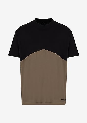 Armani Exchange Men's Oversized Heavy Cotton Jersey Colorblock Jumper3