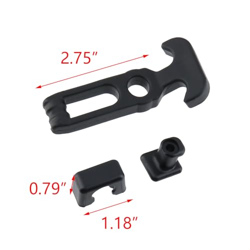 Image of T Tulead Black Flexible T-Handle Draw Lathes Rubber Draw Hasp Latch Cooler Replacement Hatch Latch 110x46mm, 4PCS with Screws