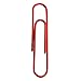 JAM PAPER Colorful Jumbo Paper Clips - Large 2 Inch - Red Paperclips - 75/Pack