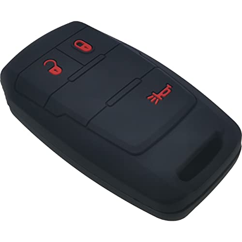 Coque de clé en silicone noir premium pour télécommande Ram 3500 5500