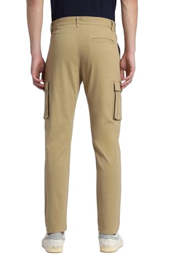 Image of Dennis Lingo Mens Cotton Lycra Mid Rise Relaxed Fit Solid Trousers