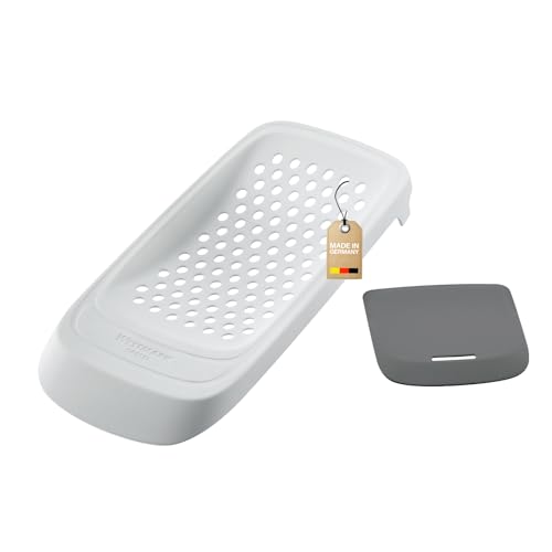 Westmark Spätzlereibe mit flexiblem Schaber, Kunststoff, Weiß/Grau, 61132270