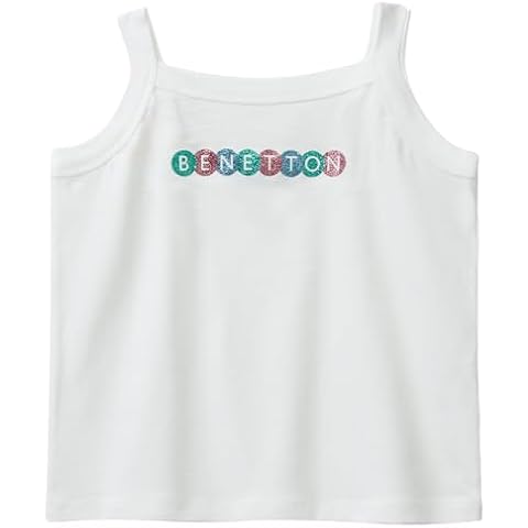 United Colors of Benetton Girl's White Tank Top Cover