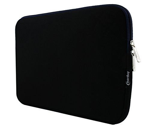 Preisvergleich Produktbild Emartbuy Schwarz / Midnight Blau Wasserdicht Neopren weicher Reißverschluss Kasten Abdeckungmit Blau Interior & Zip Geeignet Für Insignia NS-P11W7100 11.6 Zoll Tablet mit Keyboard ( 11.6 - 13.3 Zoll )