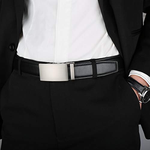 Image of Lavemi Men's Real Leather Ratchet Dress Belt with Automatic Buckle,Elegant Gift Box