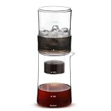Cold Brew Kaffeemaschine Turm, Langsamer Tropfkaffeemaschine mit einstellbarer Tropfgeschwindigkeit, 300 Mesh Edelstahlfilter, für Zuhause, Café, Büro, Geschenk für Kaffeeliebhaber