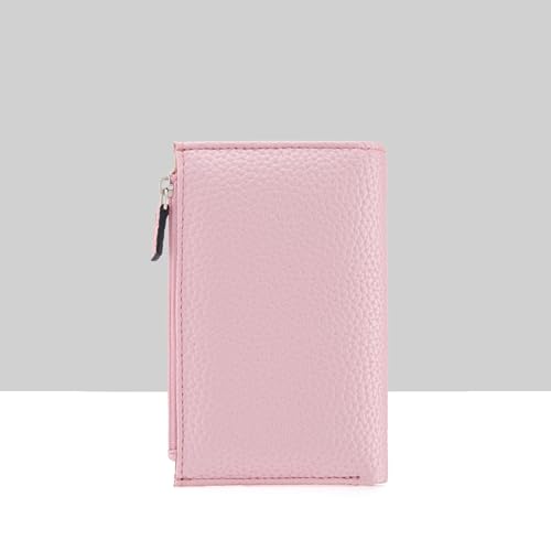 Image of Caprese Monique Small Textured Bifold Wallet for Women | Compact Handheld Purse with 6 Card Holder Slots | Slim Designer Wallet with Secure Snap Button & Zippered Coin Pocket (Soft Pink)