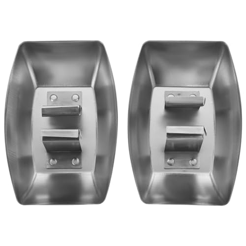 2pcs Range Hood Oil Connection Box Waste Oil Cups Kitchen Accessories Range Hood Parts Range Hood Accessories Range Hood Oil Cups Household Metal Collection Box