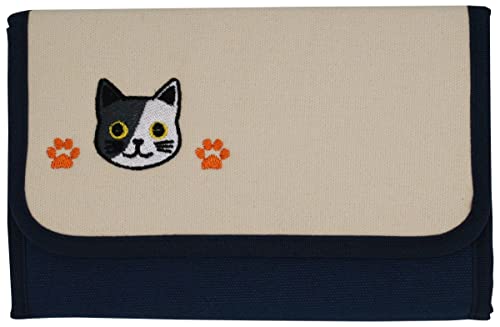 ニックナック ハートフルペット健康手帳ケースNA ブチ 黒 マルチケース 人気 便利