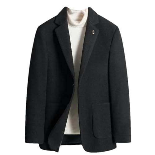 Veste d'hiver homme laine mélangée casual chaud manteau