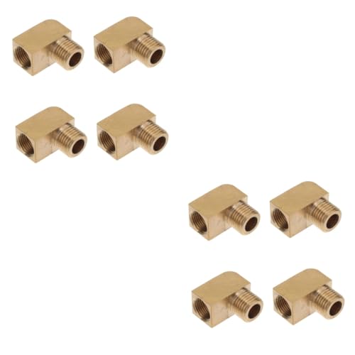 PRETYZOOM 2sets Brass Elbow Adapter High-temperature Resistant Elbow Fitting Sealed Connector for Safety 4pcs*2