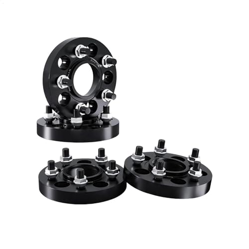2 / 4pcs PCD 5x120 CB 64.1 Compatible for BYD Han Flange Plate 7075 Wheel Spacers Aluminum Hub Widened (4Pcs Spacer 25mm-BK)