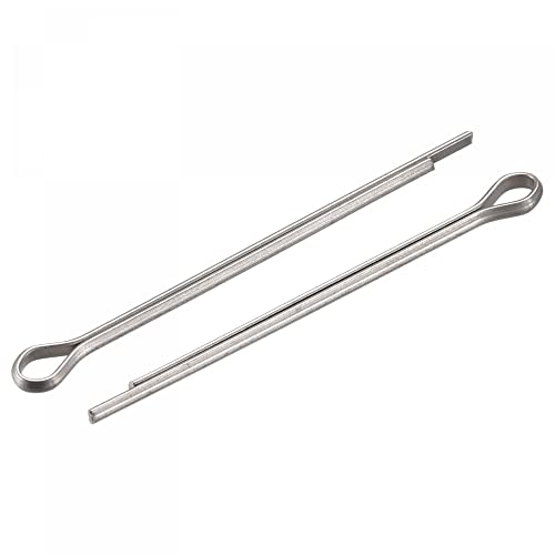 sourcing map Goupilles Fendues, 2mm x 40mm Acier Inox Clip Attache Raccord pour Automobile, Mécanique, Argenté, 30Pcs