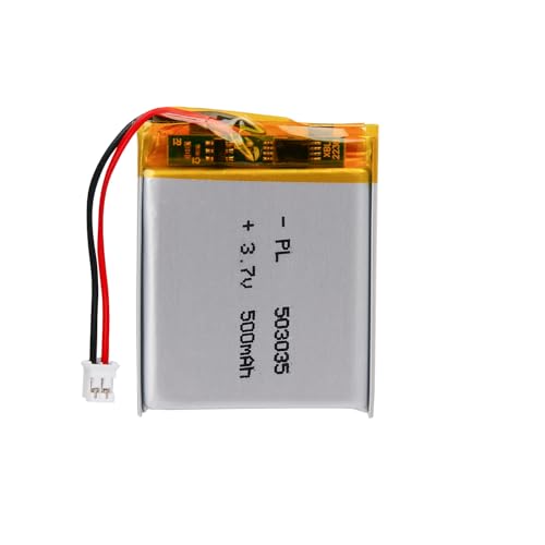 Batería de polímero de litio 3,7 V 500 mAh 503035 batería recargable con cable conector JST para altavoces y dispositivos inalámbricos