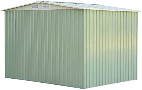 GYMAX Metall Gerätehaus mit geräumigem Stauraum, Wetterbeständiges Gartenhaus mit Satteldach, Geräteschuppen mit 2… – Bild 7
