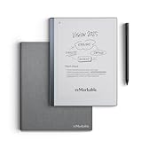 reMarkable Pacchetto Avanzato 2 | Tablet a Inchiostro Elettronico - Display 10,3" Bianco e Nero + Pennino Marker Plus con Gomma Integrata + Custodia Book Folio Polimero Basalto