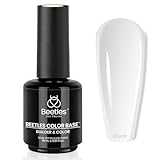 beetles Gel Polish Beetles Color Base Gel For Nails, 2 In 1 Clear Sheer Builder Rubber Gel Nail Strengthener Gel, 15ml 0.5Oz Coat Gel Polish Soak Off UV Gel DIY Home and Salon Hallowen Gift