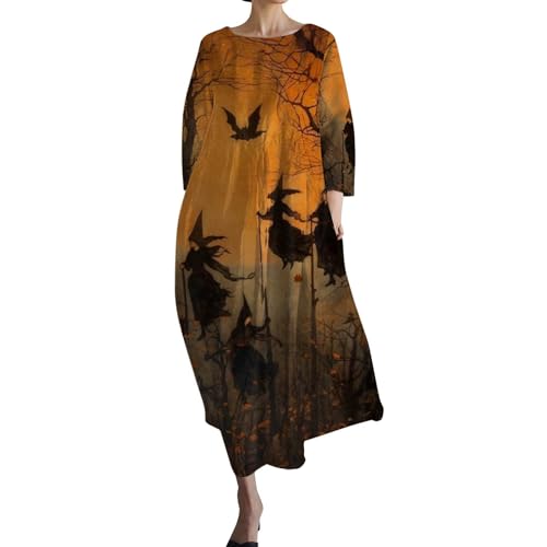 Robe longue chic col rond pour rester élégante et confortable en automne