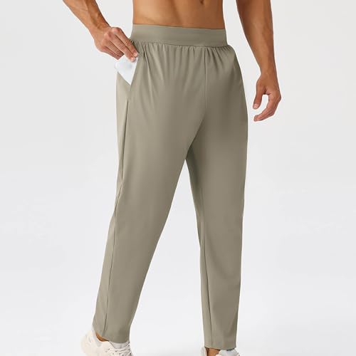 Xiaojmake Long Inseam Mens Joggers Straight Cuffed Sweatpants Elastic Waist Baggy Workout Track Pants with Zipper Pockets4