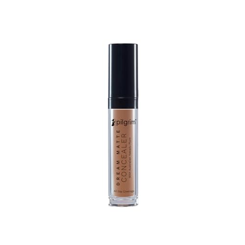 Image of Pilgrim Full Coverage Dream Matte Liquid Concealer 7.3ml | Concealer for Dark Circles with Australian Kakadu Plum & Hyaluronic Acid | Crease resistance & Lightweight | All Day Coverage | Shade Almond
