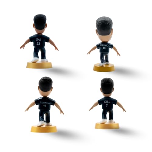 Image of Action Figure, IPL Edition 360 Rotatable Head, Cricket Player for Fans & Collectors (Gujarat Titans Pack of 4)