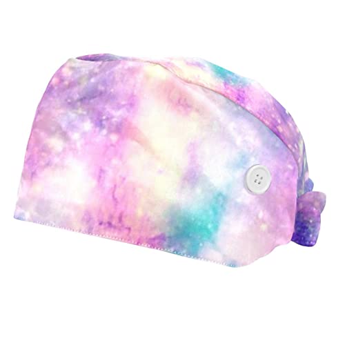 Chapeaux de travail galaxie rose violet ajustables et respirants pour hommes femmes
