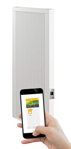anapont Calefacción eléctrica de con control de aplicación Wi-Fi, calefacción de almacenamiento de superficie, radiador eléctrico, con piedra de memoria de chamota, con termostato, ahorro