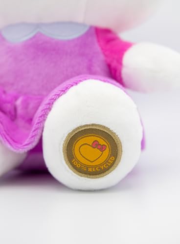 Hello Kitty Princess Eco Plush 24 cm in wiederverwendbarem Kartontäschchen - der Plüsch ist aus 100% aus PET Flaschen recyceltem Material