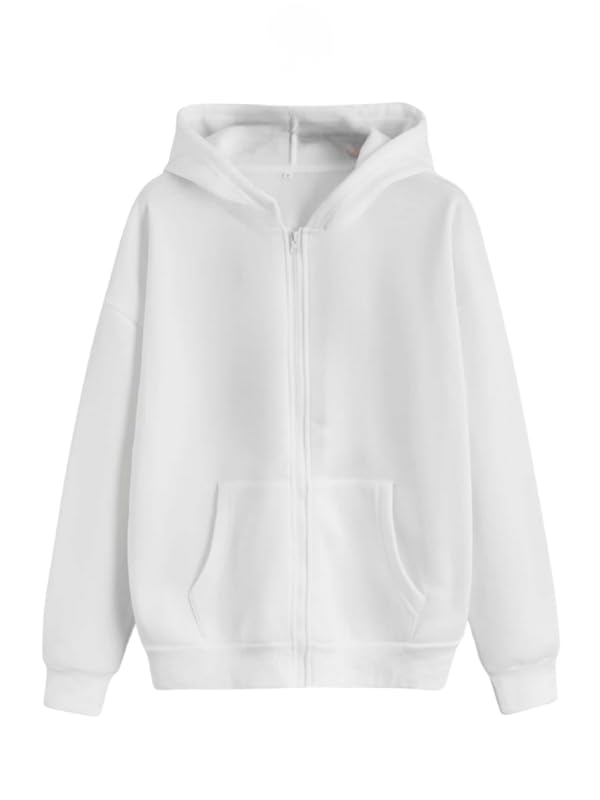 MILANRA Women's Zip-Up Hooded Sweatshirt - Soft Fleece Full Zip Hooded Sweatshirt with Pockets,...