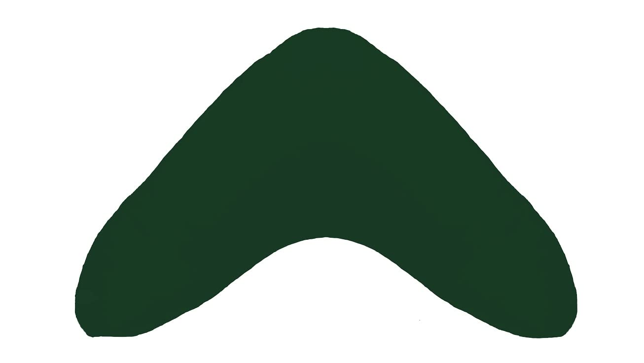 Dukal | Bumerangkissen/Lesekissen + Bezug aus hochwertigem DOPPEL-Jersey (100% Baumwolle) | Farbe: tanne