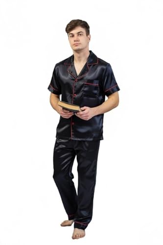 Pyjama 100% soie de mûrier de luxe ensemble 2 pièces boutonné idée cadeau prestige