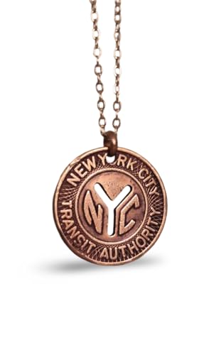 Authentic Large Y NYC Subway Token Necklace (1970-1979) (18