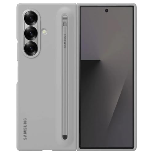 Image of Magnetic Original for Samsung Galaxy Z Fold 7 Case /Cover with S Pen & Front Screen Protector | 360 Full Protection Cover | Slim Matte Hard Back Case | Premium Shockproof Design (Light Gray)