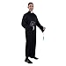 Party Expert Priest Costume for Adults, Men’s Black Robe with Collar and Wooden Cross Outfit for Halloween (Standard)