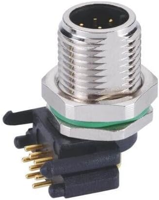 10pcs M12 8-Pin Male Connector with Right-Angled PCB Contacts