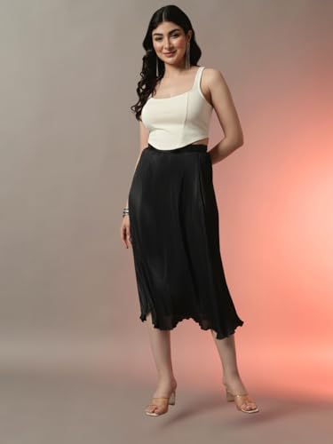Image of Trend Arrest.ed Women's Stretchable Corset Style Crop Top | Square Neck Sleeveless Zipper Back Body-Hugging Fit | Casual